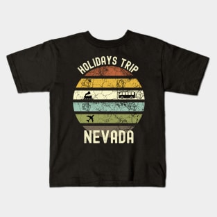 Holidays Trip To Nevada, Family Trip To Nevada, Road Trip to Nevada, Family Reunion in Nevada, Holidays in Nevada, Vacation in Nevada Kids T-Shirt